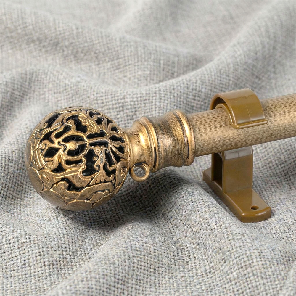 모던뷰 25mm 지구 커튼봉 거실 창문 길이조절 커텐봉 세트, 골드 19,900원