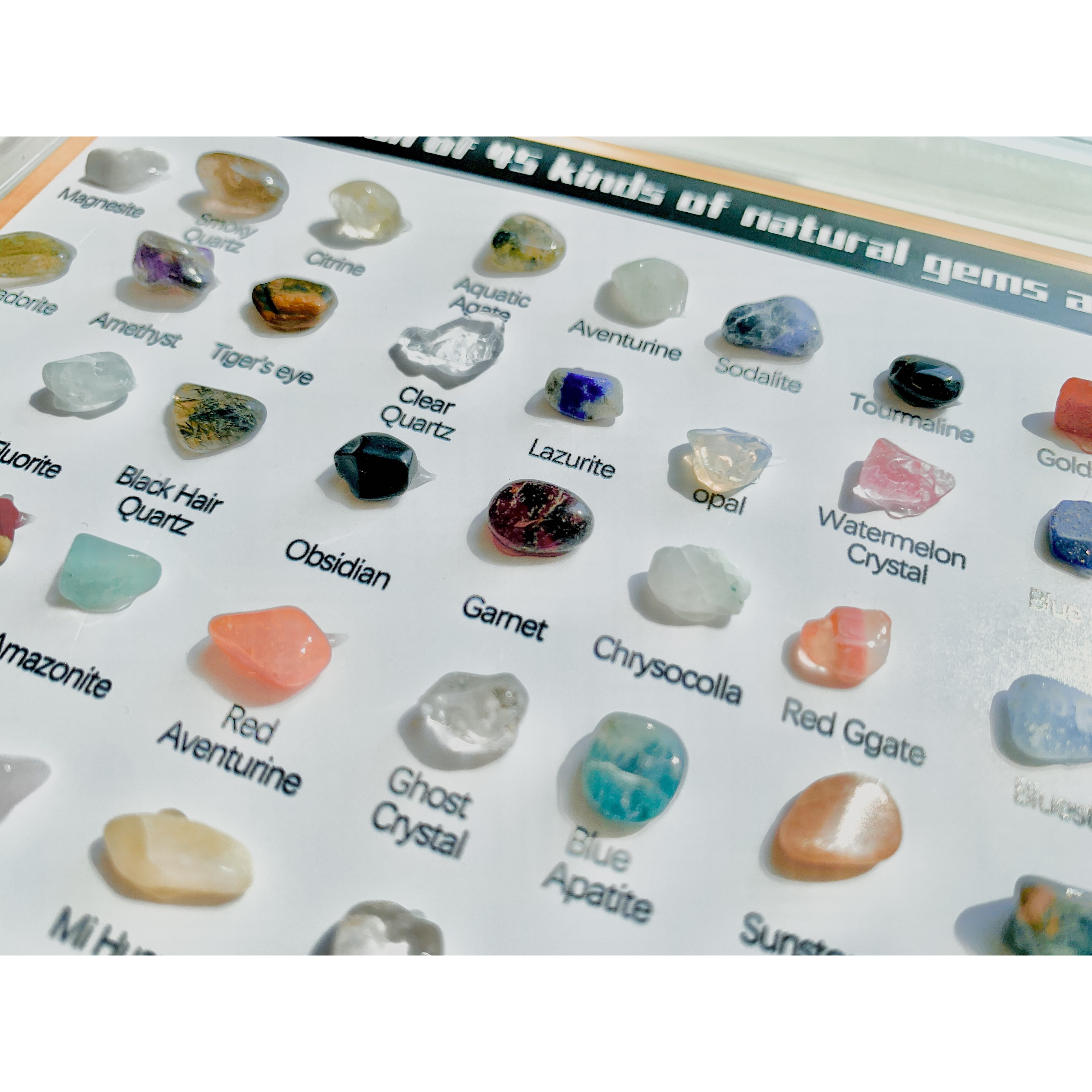 비큐리어스 천연광물표본 45종 관찰세트(핸드북 포함), 1개 13,900원