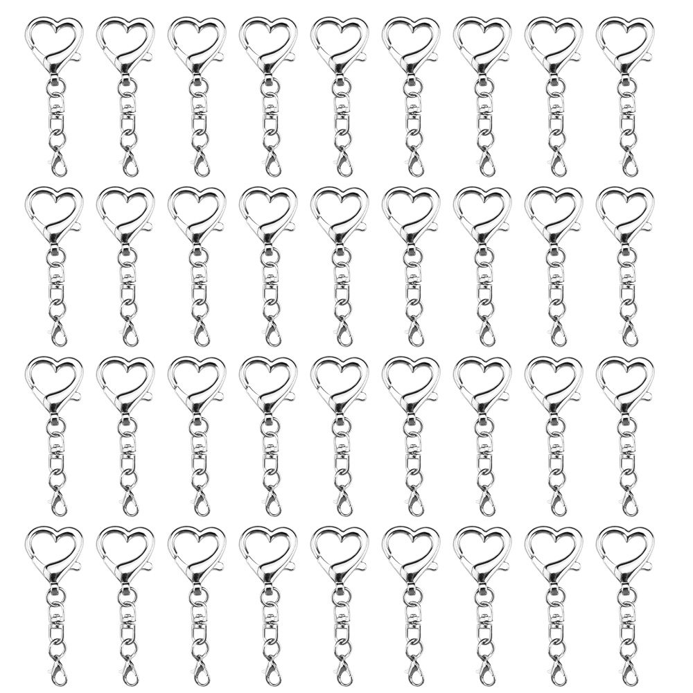 BUZOO 하트 열쇠고리 키링고리 키링부자재, 40개, 실버 17,200원