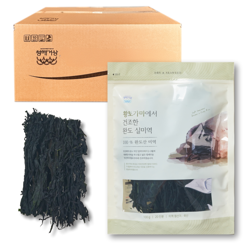[청해거상] 부드러운 완도 실미역 건미역 box (100g X 30봉) 87,900원