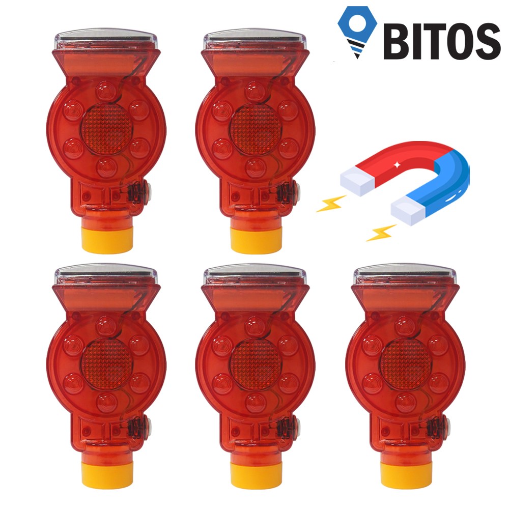 쏠라 LED 경고등 경광등 태양열 충전 자석용, 5개 65,000원