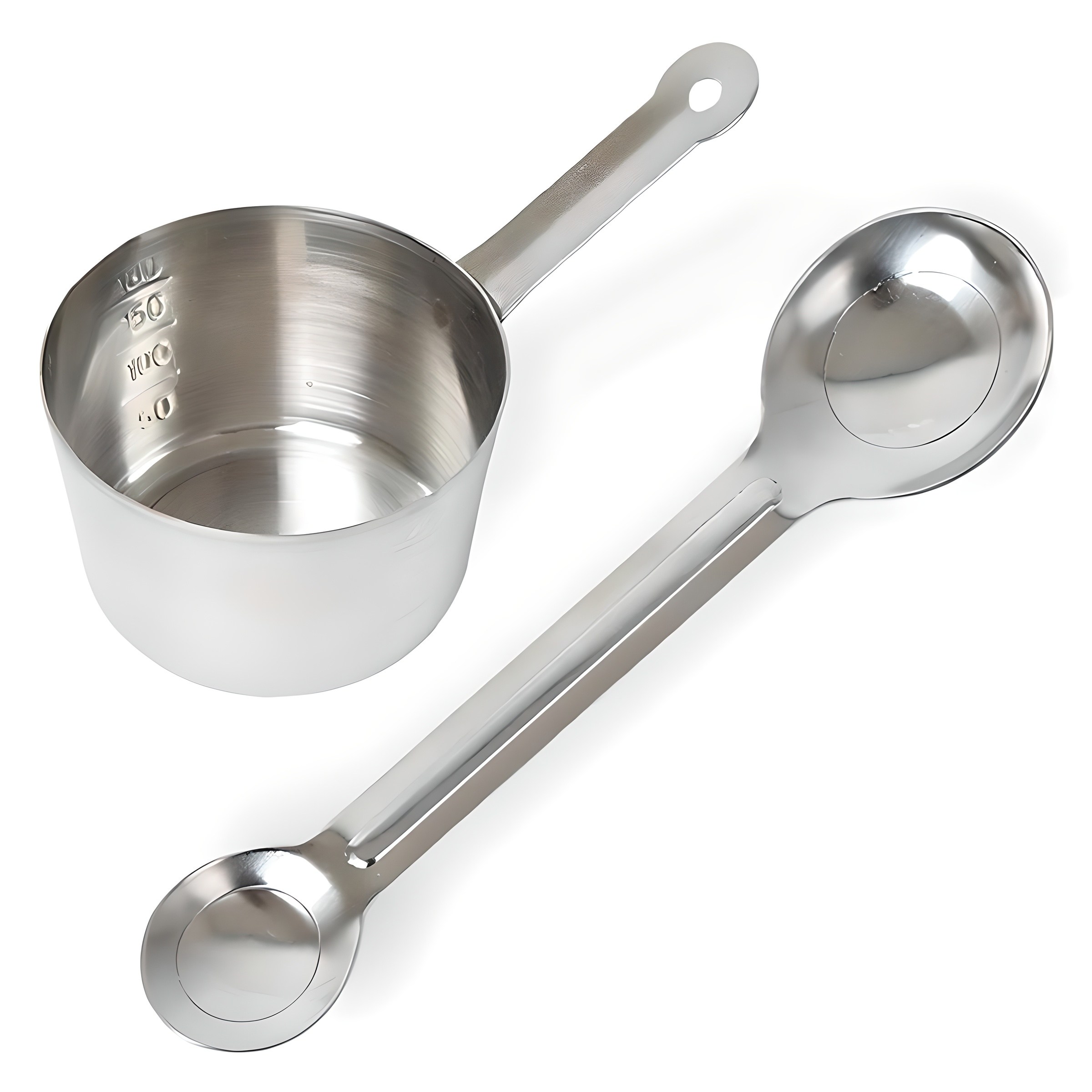 칼백화점 국산 스텐 계량컵 200ml + 눈금없는 양쪽 계량스푼 5,320원