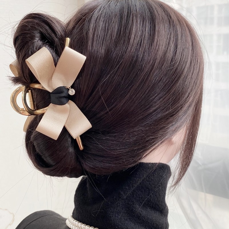 레인걸 메탈 리본 헤어집게핀 반묶음머리핀 (A6423) 10,000원