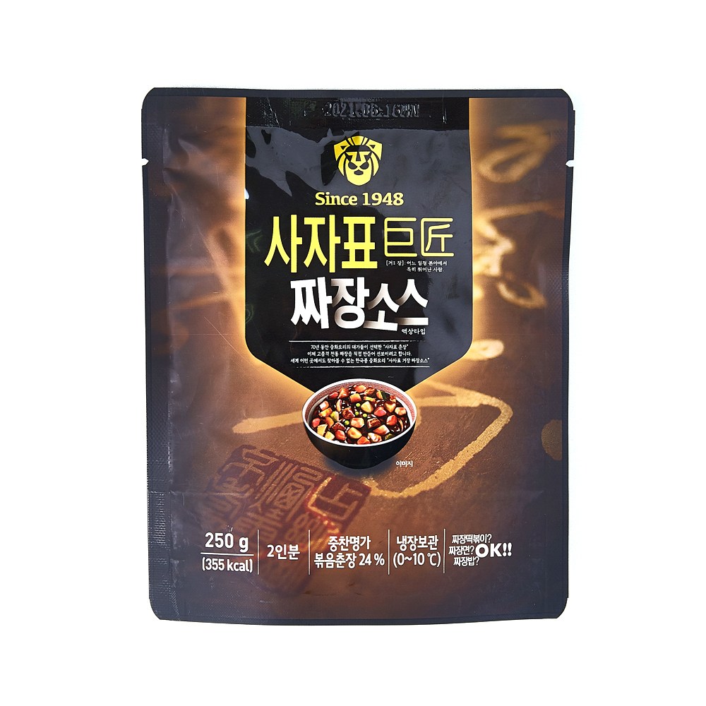 77년 전통 쉐프들만 알던, 사자표 짜장소스 (냉장보관용), 250g, 6개 25,190원
