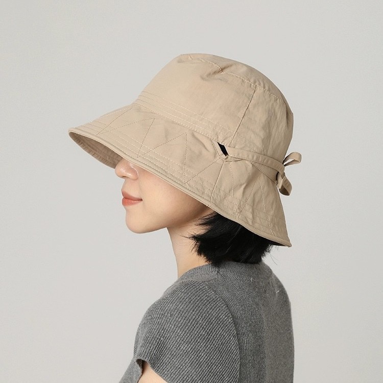 [모란코] 턱끈 리본 챙 넓은 여름 벙거지 모자 12,610원