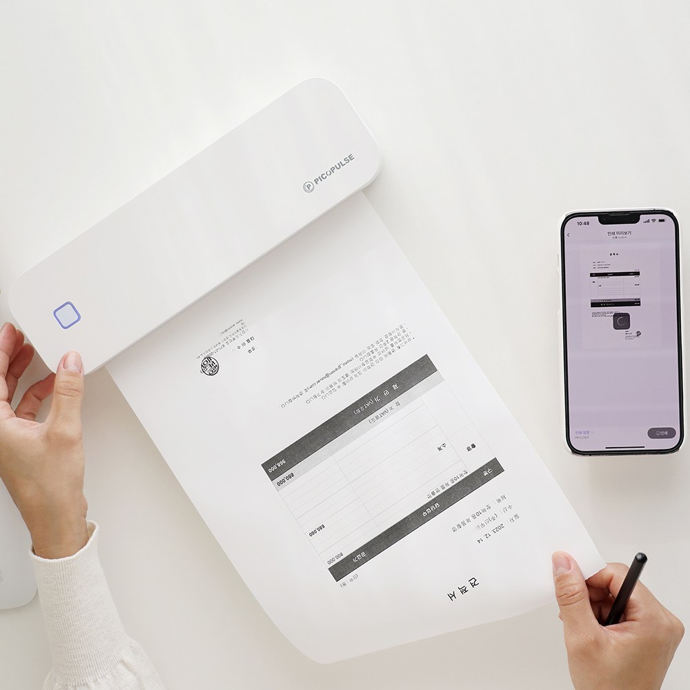 피코펄스 휴대용 A4 프린터 무선 라벨프린터, 1개, D80 화이트 109,000원