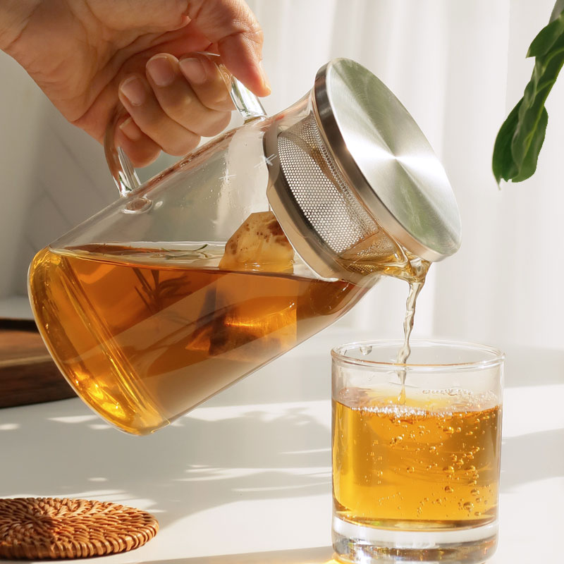 티온 내열유리 차주전자 저그+거름망뚜껑세트 티포트 25,900원