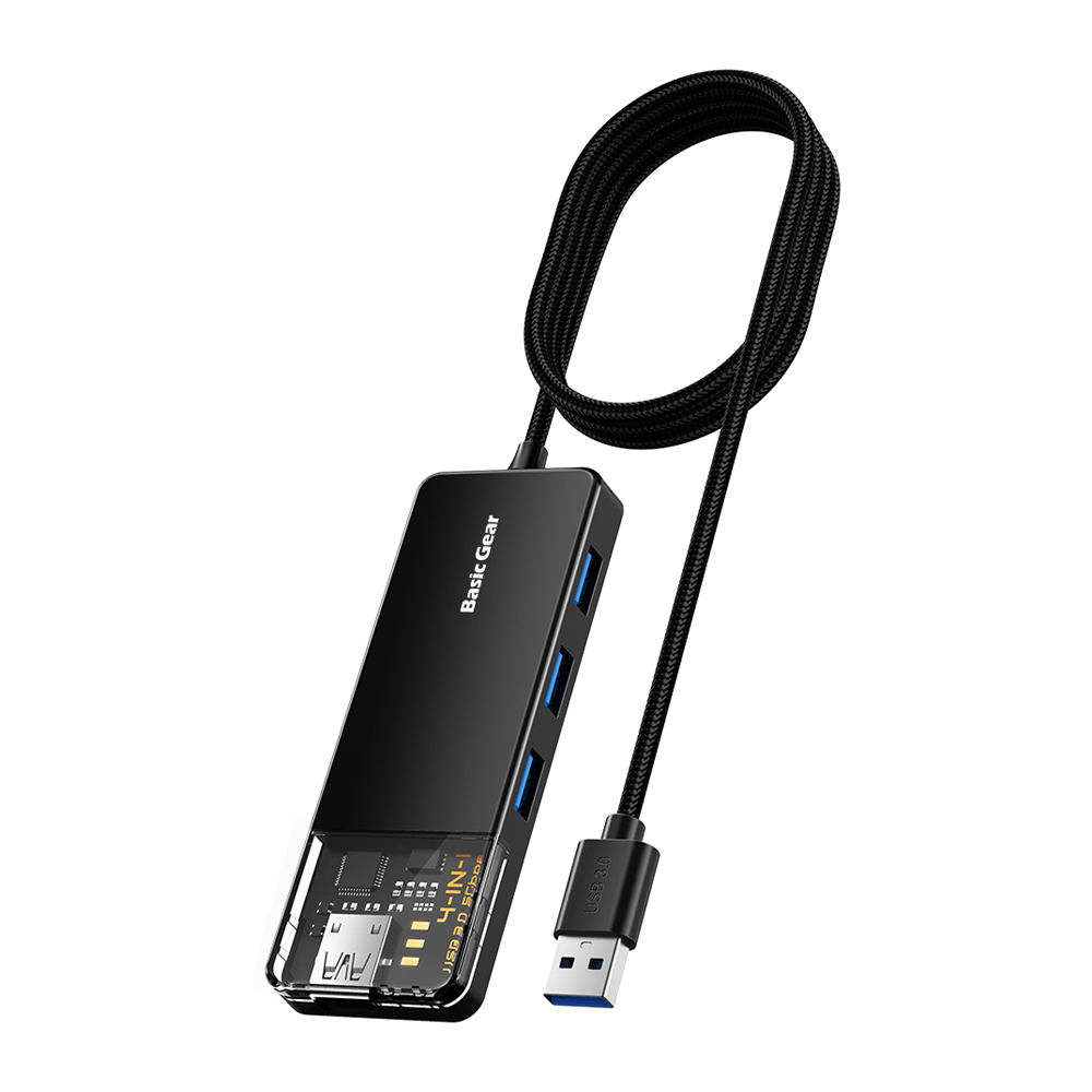 베이직기어 4포트 USB 3.0 허브 BGUH15M, 블랙, 1개 22,840원