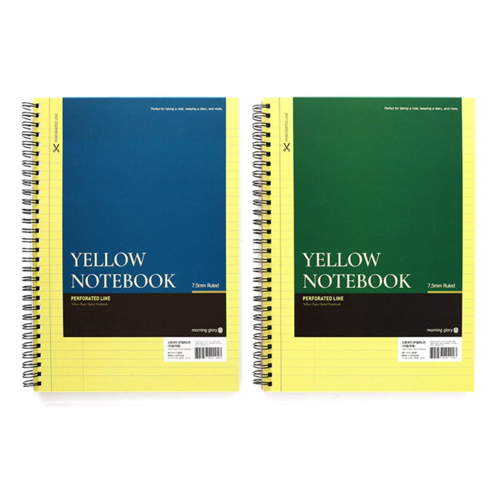 모닝글로리 4000 노랑내지 SP절취노트 스프링 16절 좌철 7.5mm 2,880원