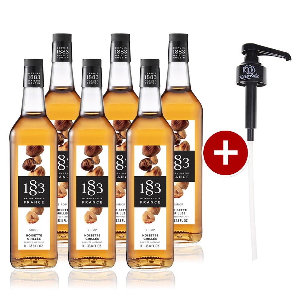 1883 헤이즐넛시럽 1000ml 1박스 6개 + 1883시럽펌프 106,000원
