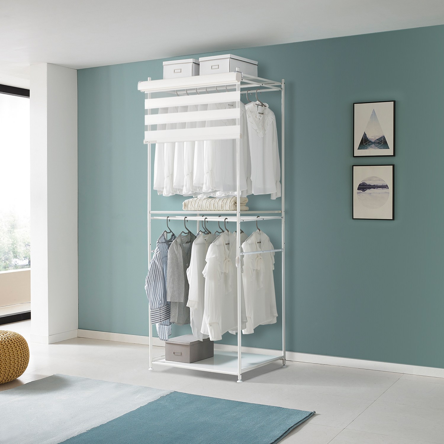 휴센 옷걸이를 두배로 드레스룸 시스템행거 옷장 블라인드 174,900원