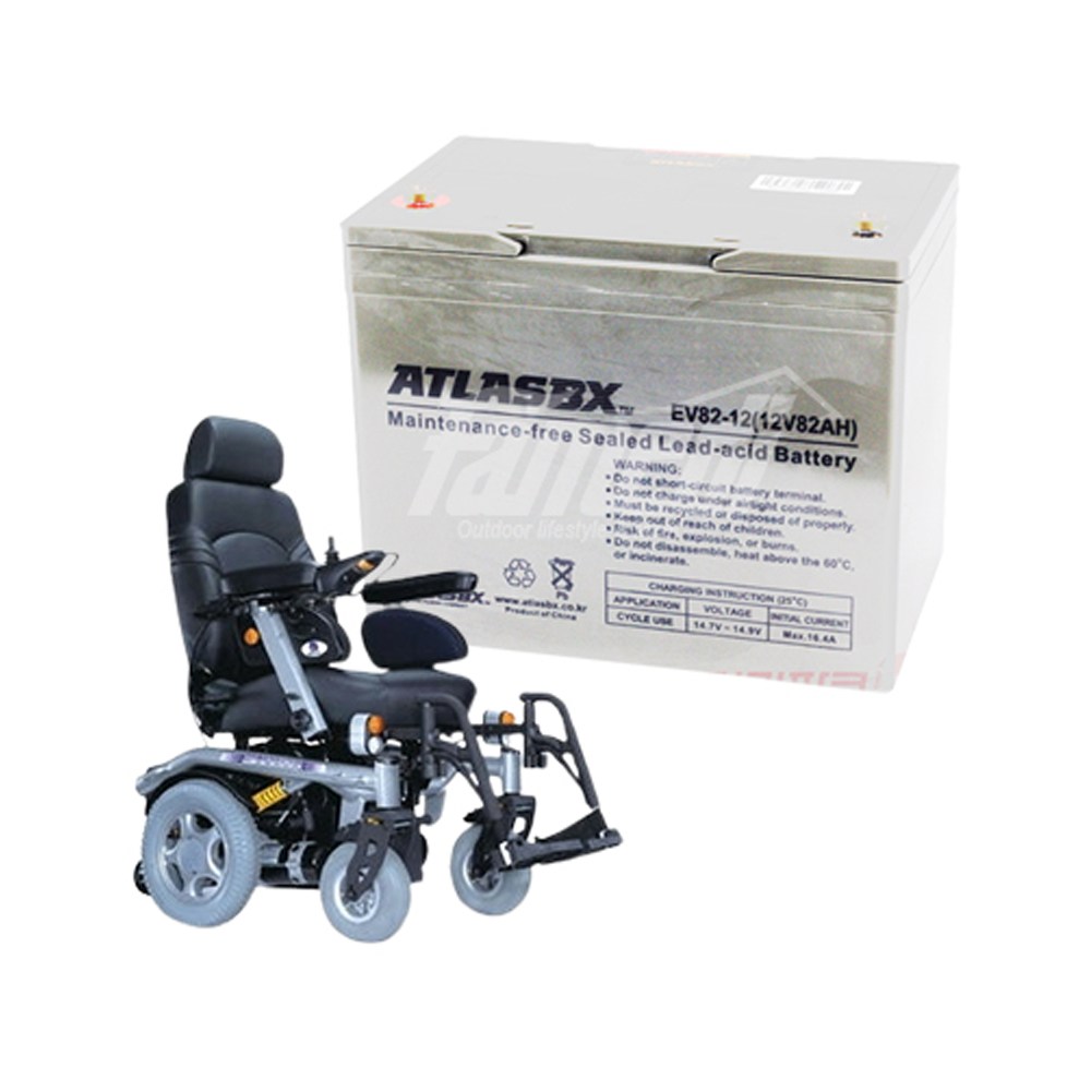 아트라스비엑스 아트라스비엑스 EV82-12 (12V-82AH) 배터리 1개 / 전동휠체어, 전기스쿠터, 청소차, 딥사이클싸이클, 1개 265,000원