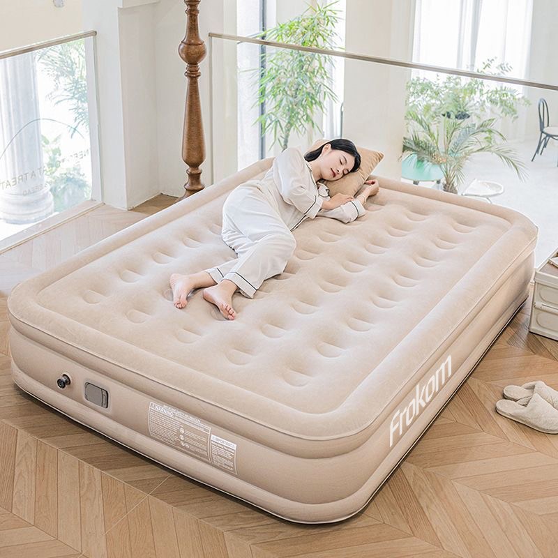 여름특가 Frokom 에어매트 캠핑 자충매트 펌프내장형 높이 40cm 야외 캠핑용 휴대용 간이침대, 150x200x40cm 81,000원