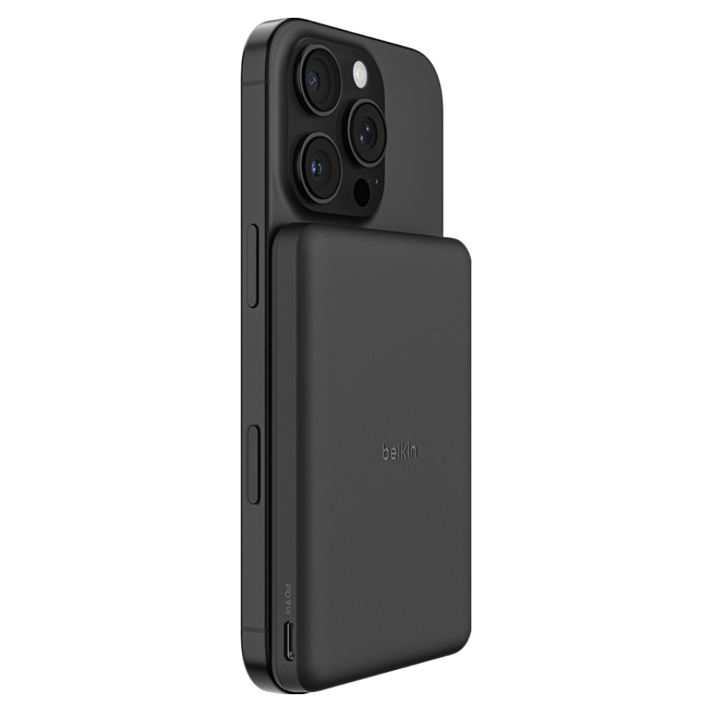 벨킨 부스트차지 초슬림 마그네틱 무선 충전 보조배터리 5000mAh C타입, 블랙, BPD010fqBK 44,900원