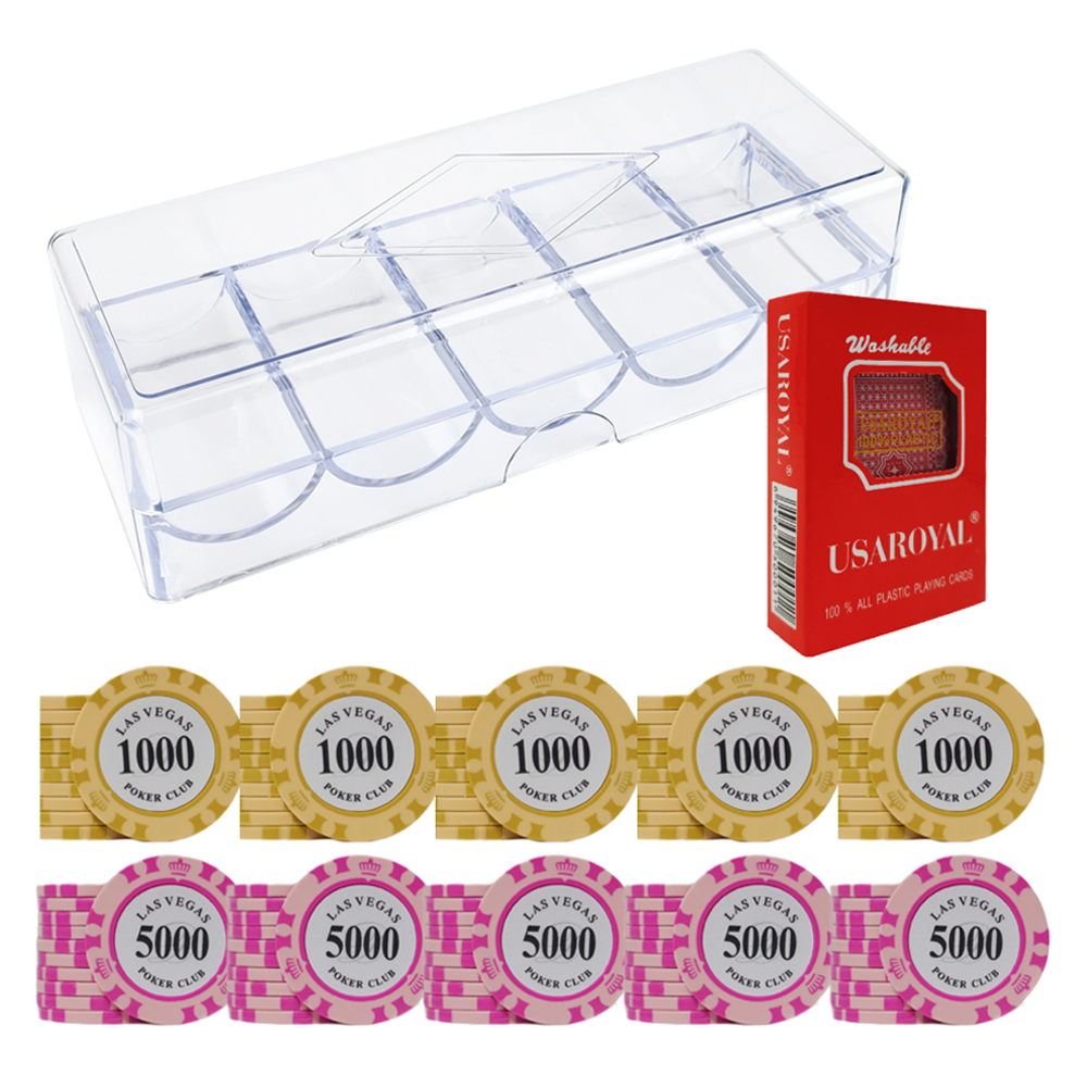 다싸닷컴 라스베가스 포커칩 A3 2종 x 50p + 아크릴케이스 + 로얄카드 세트, 혼합색상, 1세트 25,900원