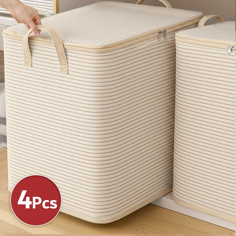 FODOSS 옷 이불 수납 정리함 옷정리 수납함, 4개, 웜베이지 14,040원