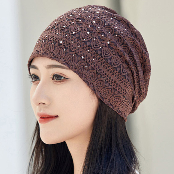 데이즈원 여성 여자 비니 두건 레이스 중년 여성 수면 실내 모자 9,500원