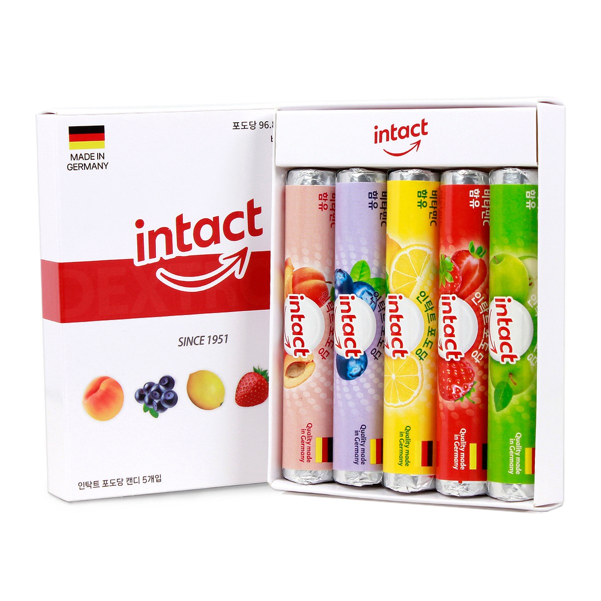 인탁트 포도당 캔디 선물세트 약국 독일 5가지맛, 220g, 1세트 15,400원
