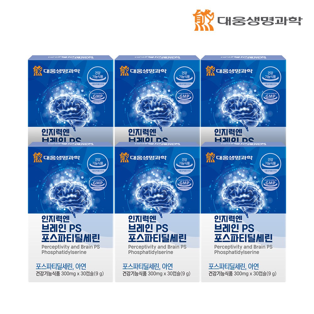 대웅생명과학 인지력엔 브레인 PS 포스파티딜세린 두뇌, 6개, 30정 69,200원