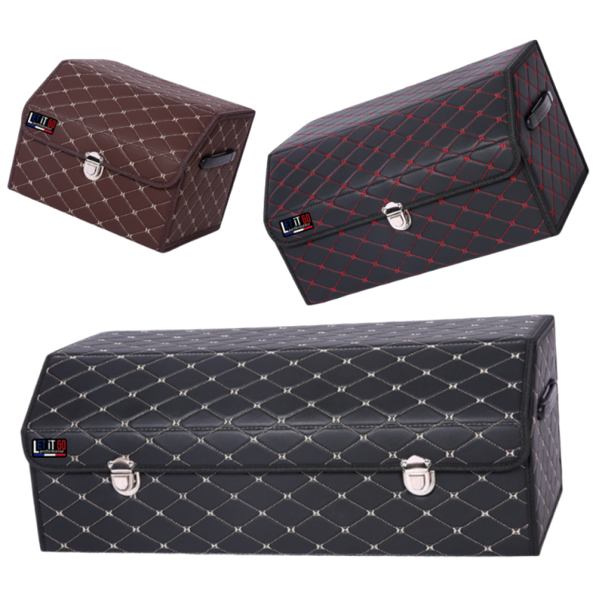 LIG 모던클래식 와이드 스티치 트렁크 정리함 소형 중형 특대형 크기별 선택, 3.브라운 스티치 29,290원