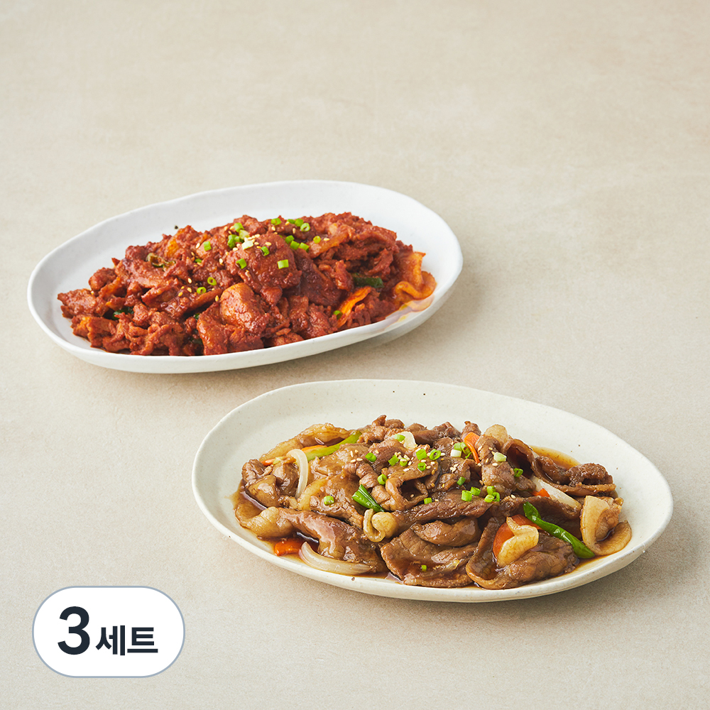 [로켓프레시] 꿀맛나는세상 한돈 간장 불고기 700g + 고추장 제육볶음 700g 세트 45,600원