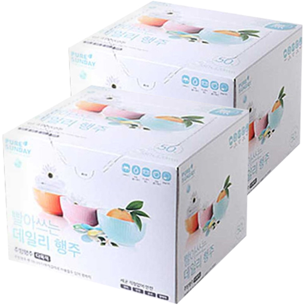 퓨어썬데이 빨아쓰는 데일리 행주, 50개입, 2개 25,630원