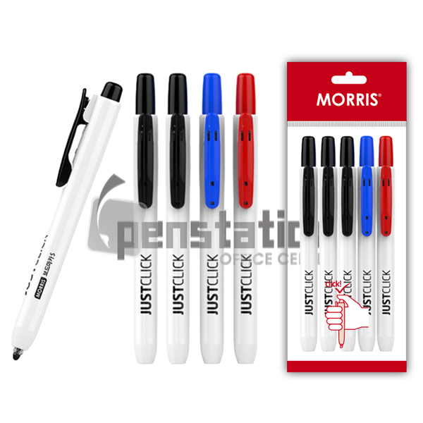 모리스 저스트클릭 노크식 보드마카 S 5개 세트(모리스 정품 블리스터 포장 케이스) 10,000원