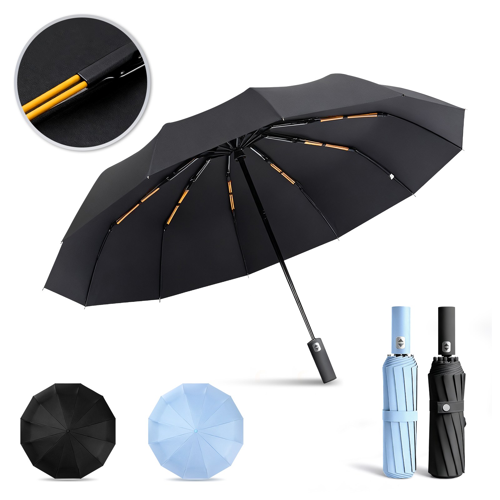 초강력 튼튼 ANTIFLOW 24k 비바람막이 우산 접이식 우산 파라솔 선물 상자 포장 원터치 3단 12,990원