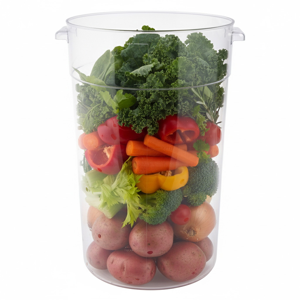 투명 원형 눈금 저장용기 방탄소재 업소용 호텔 주방 식당 33쿼터 세트, 1개 38,830원