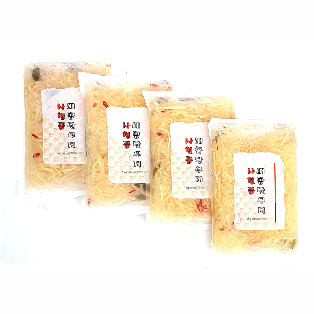 새마원 사천풍 매콤단무지 채 4mm 1kg 매운 아삭 얇은 쫄깃 꼬들 단무지, 4개 18,300원