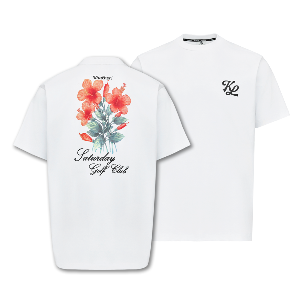 깔롱 백로고 하프넥 60수 코튼 반팔 티셔츠 남녀공용 골프웨어 79,000원