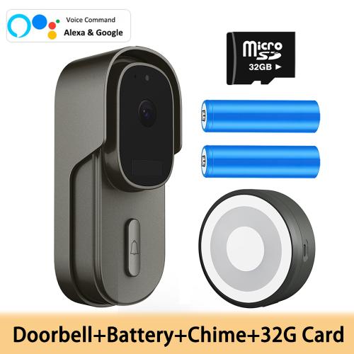 현관비디오폰 Tuya 와이파이 카메라 배터리 DC AC 1224V 전원 스마트홈 초인종 홈 1080P 무선 인터콘 문짝 벨 알렉사 포함 85,790원