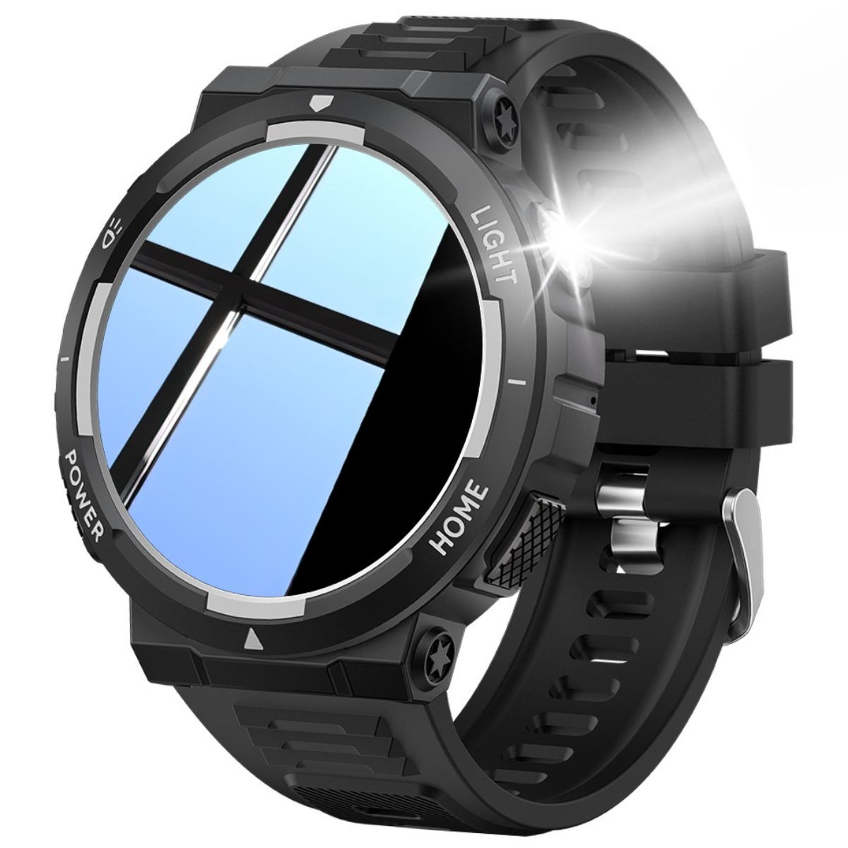 스마트워치, 손전등 LED 시계, 30m 방수, 멀티미디어 메시지 뷰어, 피트니스 만보계, 스포츠 스마트워치, 날씨 모니터, 5cm, 1.53인치 스포츠 시계, 남성용 35,910원