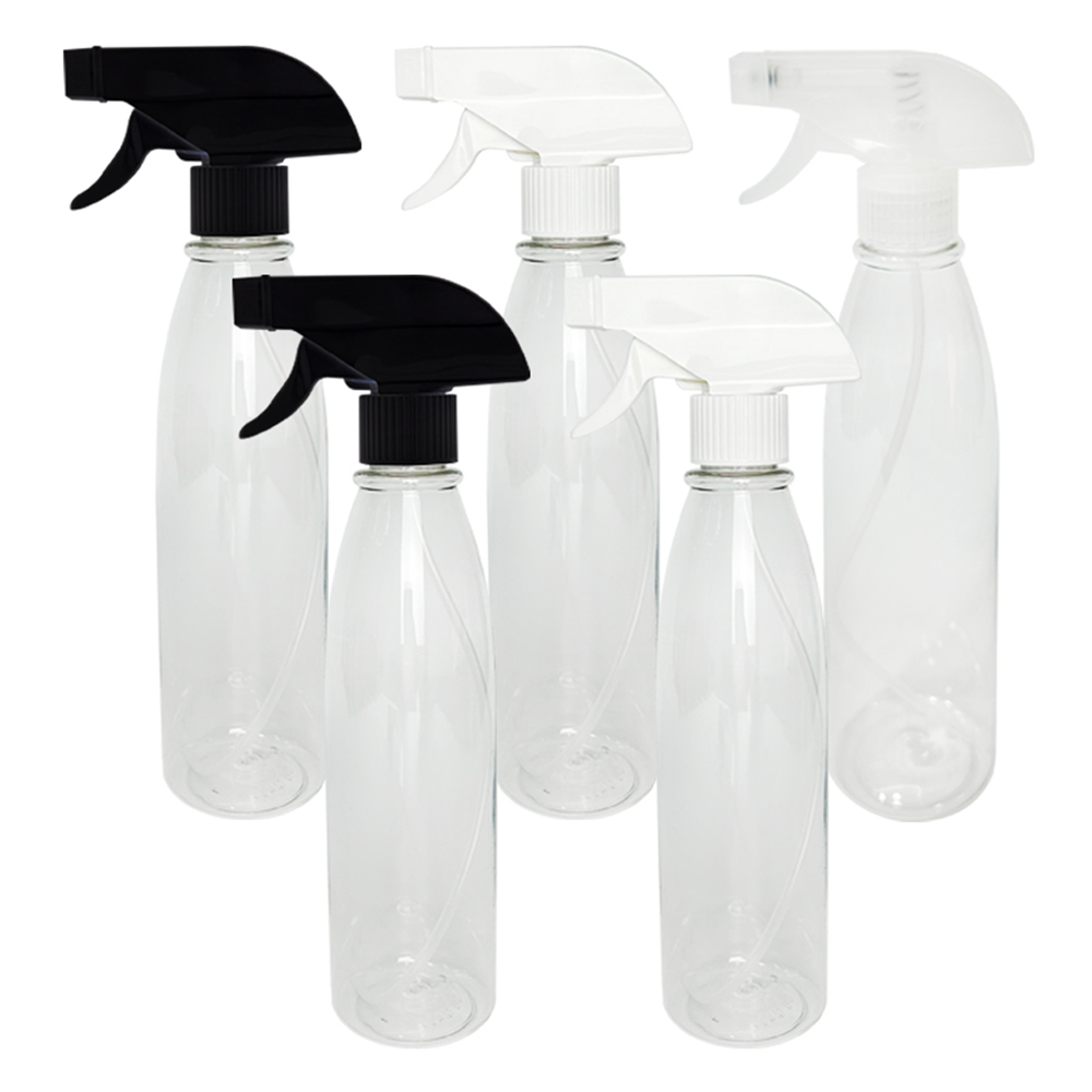 월드크린 투명 분무기 길쭉원형 400ml x 5p 세트, 1세트, 블랙, 블랙, 화이트, 화이트, 투명 11,500원