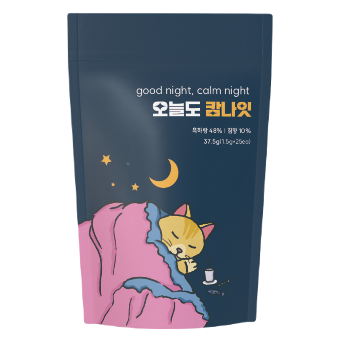 오늘도 캄나잇 슬립티 깊은잠 허브티 편안한 루틴차 무카페인 흑하랑, 1개, 1.5g, 25개입 20,760원