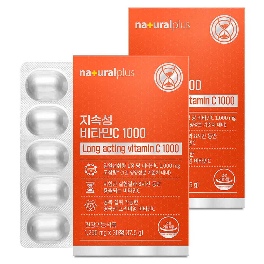 내츄럴플러스 지속성 비타민C 1000 37.5g, 2개, 30정 19,420원