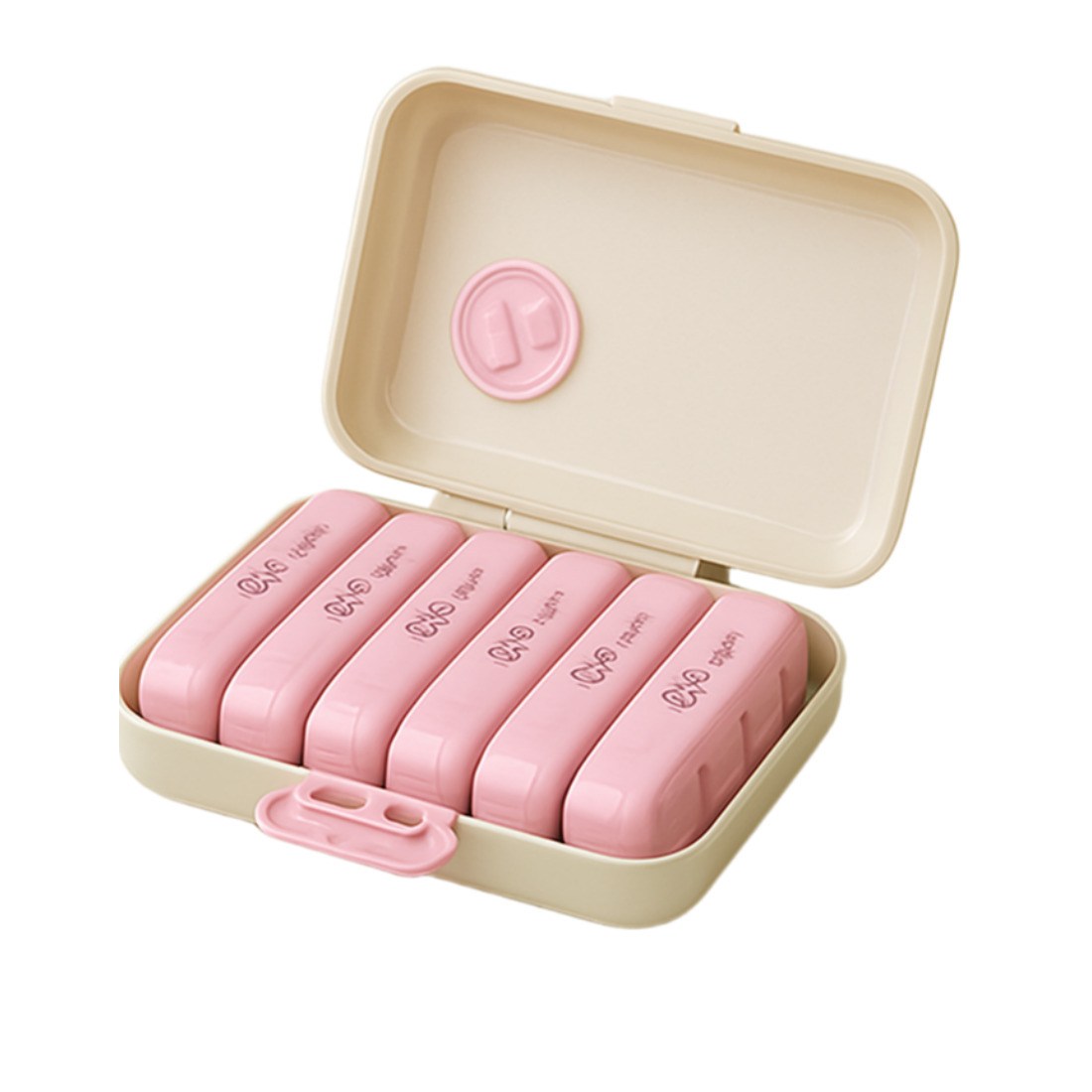 온리코 요일별 일주일 분할 약통 케이스, 핑크+아이보리 12,800원