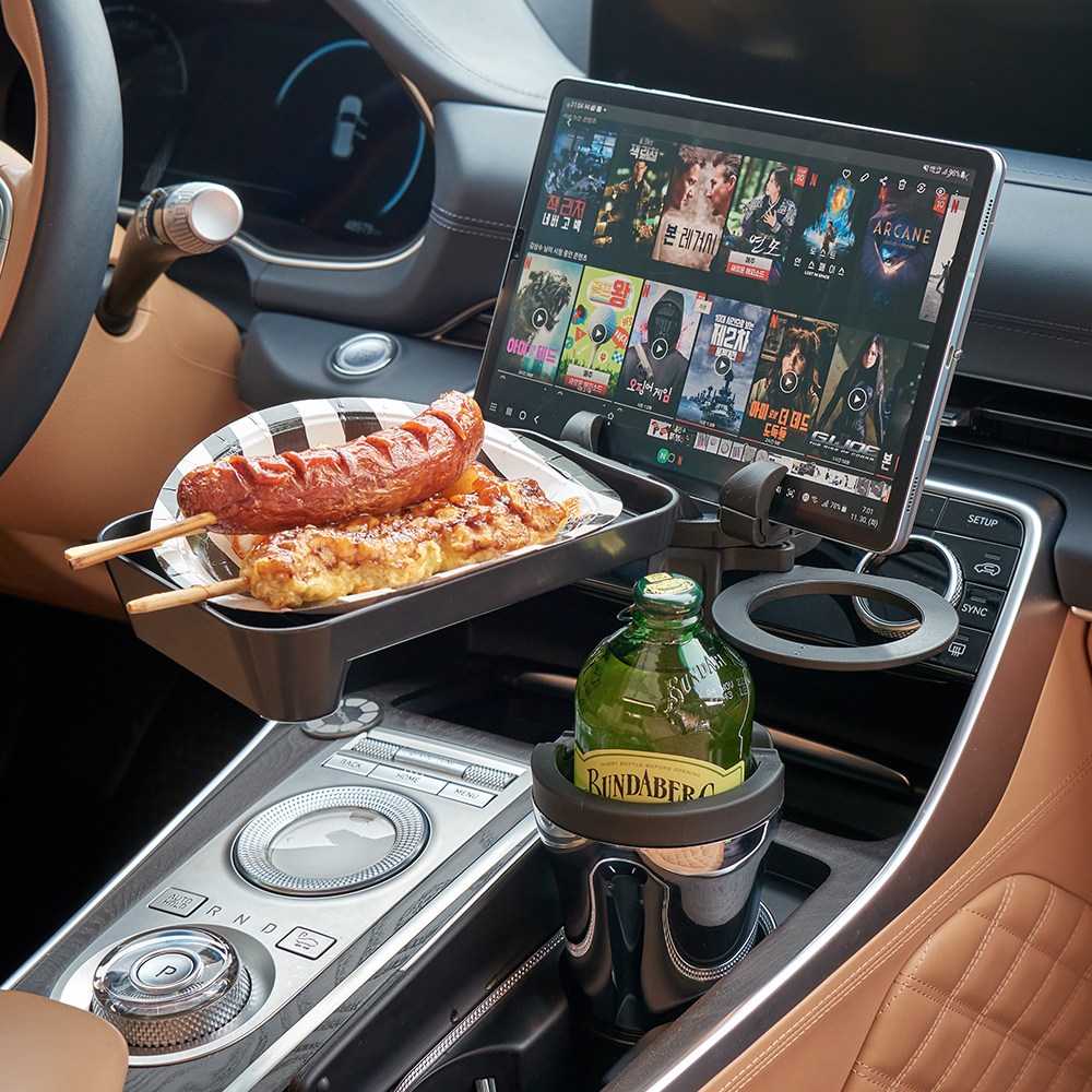 보스킴 태블릿PC 거치가능한 보냉보온 차량용 컵홀더 + 맥세이프충전테이블, 1개 67,400원
