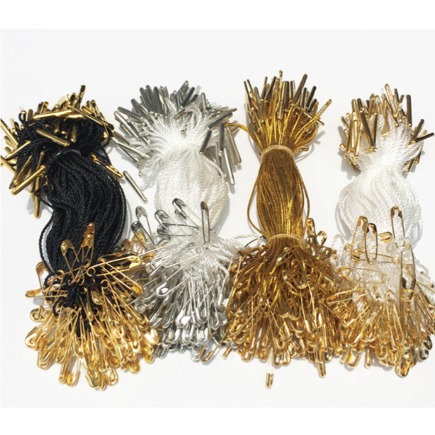 드림아이티 1000개 구리재질 실고리 택고리 행택고리 칼라별 택끈 행택고리 가격표 가격택 택핀 상표끈 라벨끈, 골드실+골드핀 27,500원