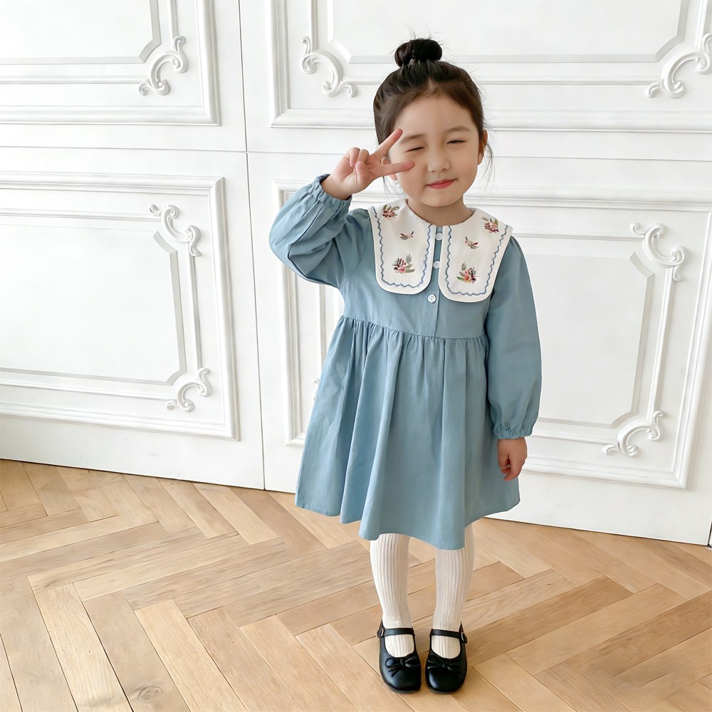 투에그 여아용 러블리 플라워 자수 원피스 26,800원