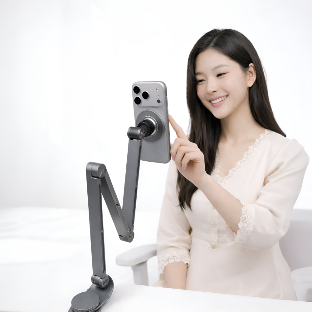 코지박스 맥세이프 자바라 거치대 핸드폰 태블릿 거치대 풀접이식 맥세이프 + 클립, 1개, 그레이 39,800원