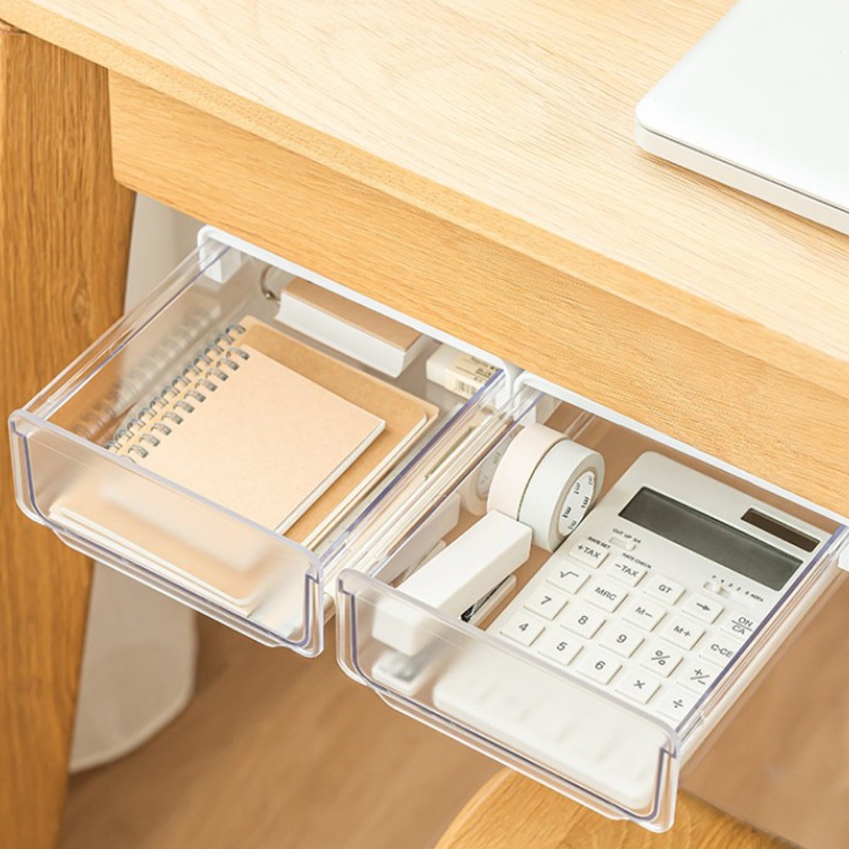 [1+1] 책상 밑 숨겨진 공간 활용 부착식 히든 서랍 중형 대형, 혼합색상 10,800원