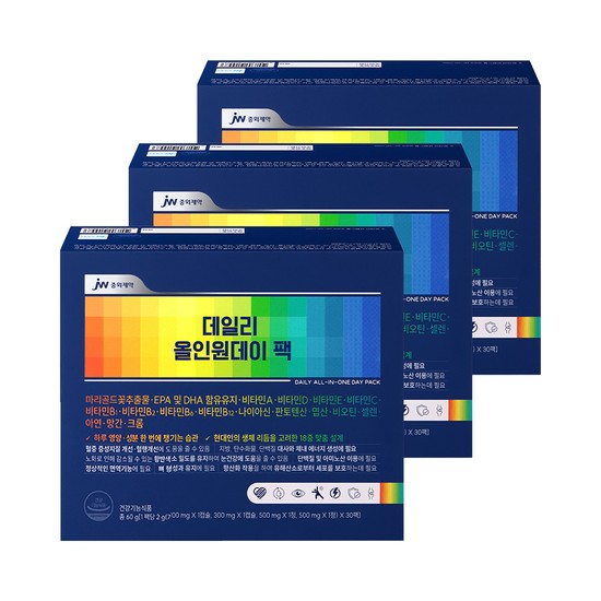 JW중외제약 데일리 올인원데이팩 3박스(2gX90팩) (90일분) 95,370원