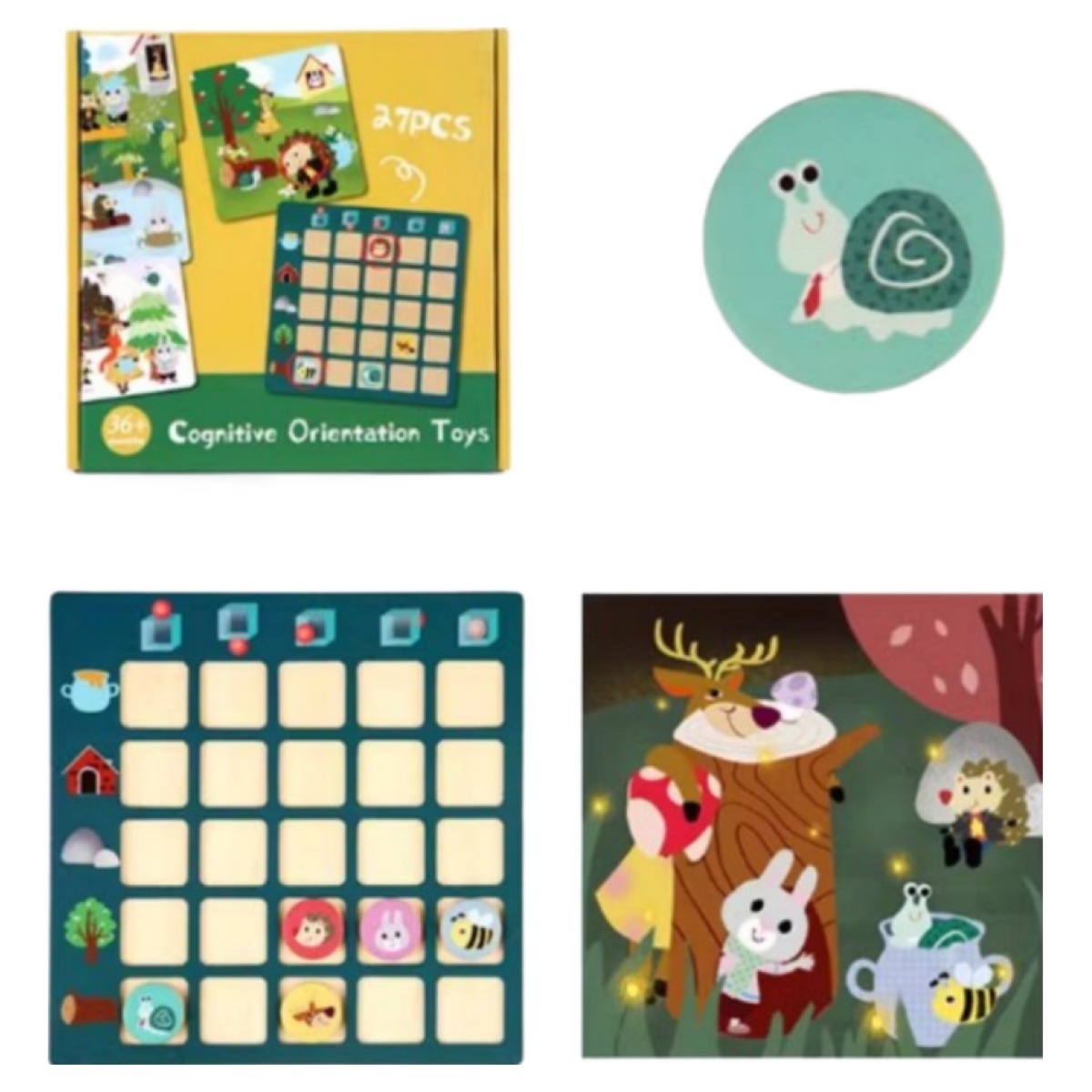 마크라쏭 숨은 동물 위치 찾기 공간위치 지리지남력 인지 방향성 시지각 원목 유아 교구 작업치료 언어치료 놀잇감 장난감 활동, 숨은동물찾기, 1개 24,710원