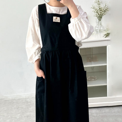 드로우데이즈 어린이집 유치원 선생님 단아한 앞치마, 블랙, 1개 20,900원