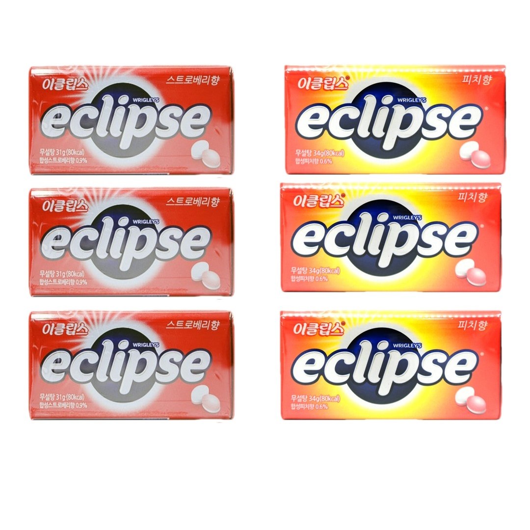 이클립스 베스트셀러 과일 세트 (피치 3종 + 스트로베리 3종 총 6개), 각 34g 53,900원