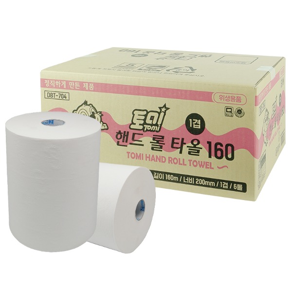 토미 롤 핸드타올 종이타월 160m 1겹 X 6롤 수건, 1개 41,860원