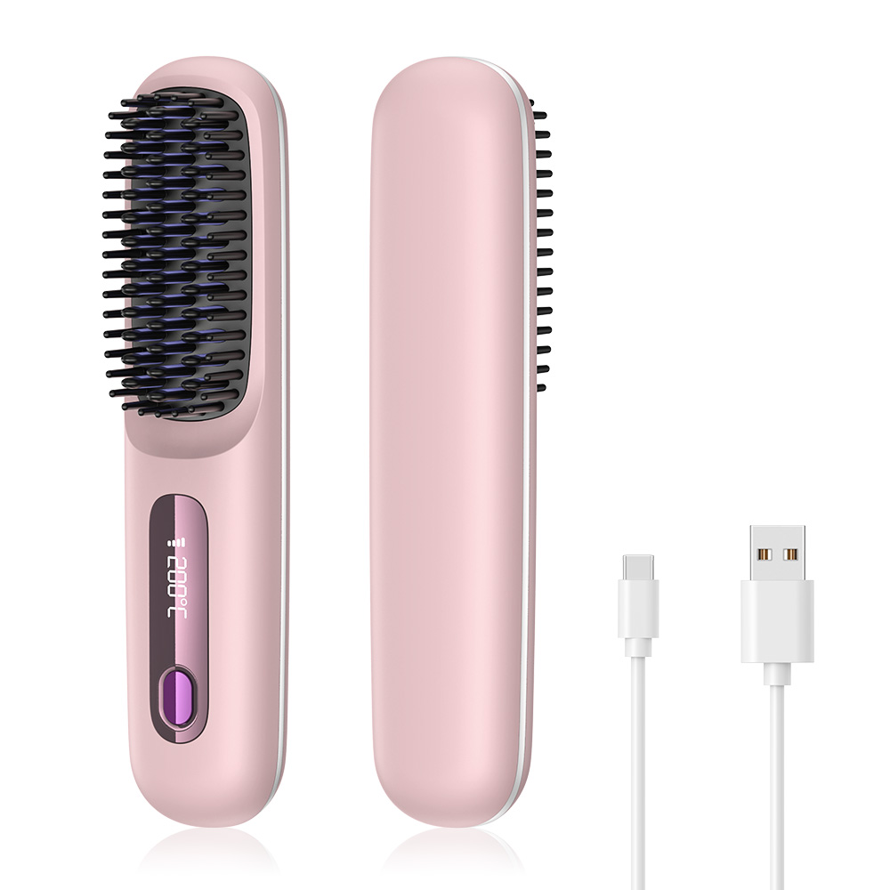 LnvaXe무선  빗고데기 음이온 브러쉬 헤어 스타일러 휴대용 매직기 3단계 온도조절 16,470원