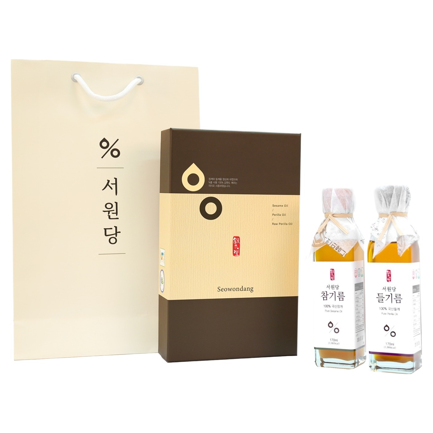 서원당 참기름 + 들기름 1호 선물세트 + 쇼핑백, 1세트 46,860원