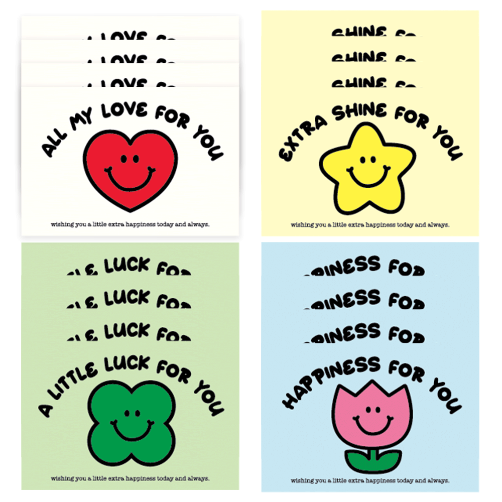 포포샵 메세지카드 + 편지봉투 4종 혼합 세트, 20개, 해피세트 7,900원